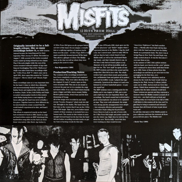 Misfits "12 Hits From Hell" LP (Yellow Vinyl)