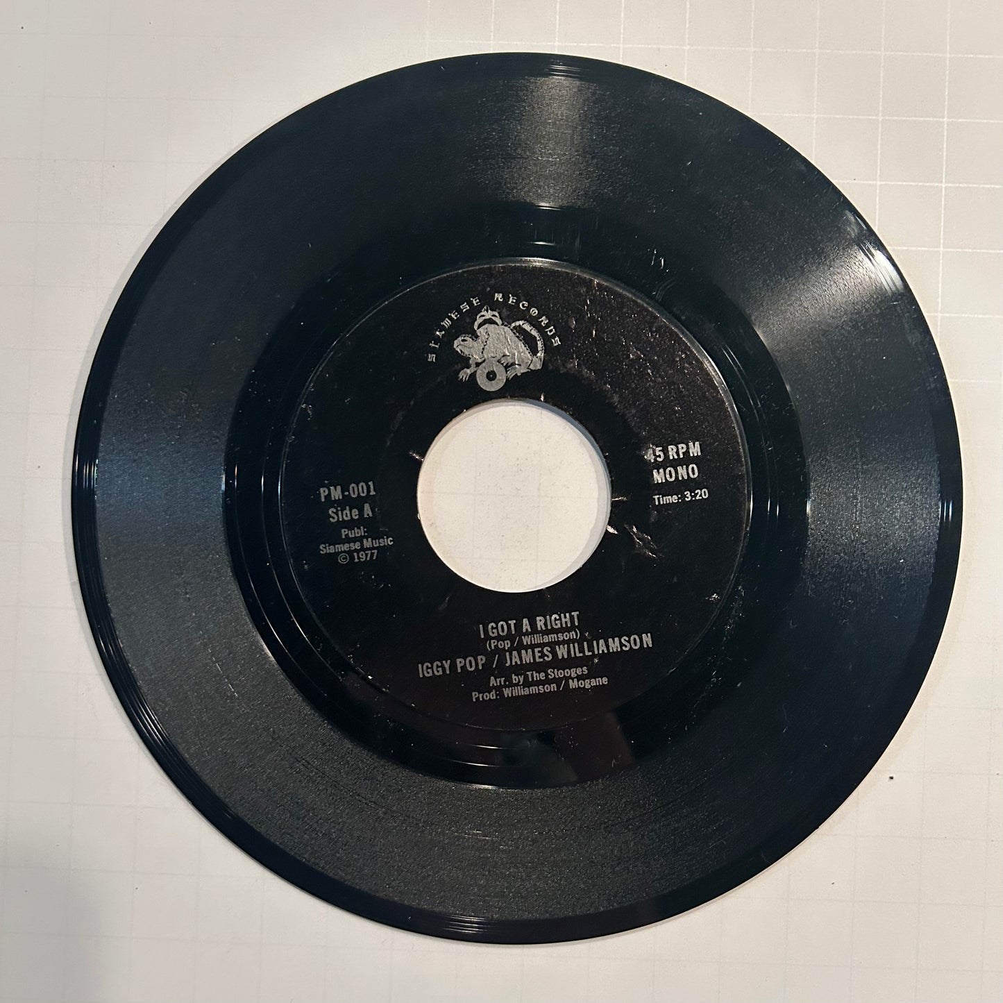 Iggy Pop / James Williamson “I Got A Right / Gimme Some Skin” 7”