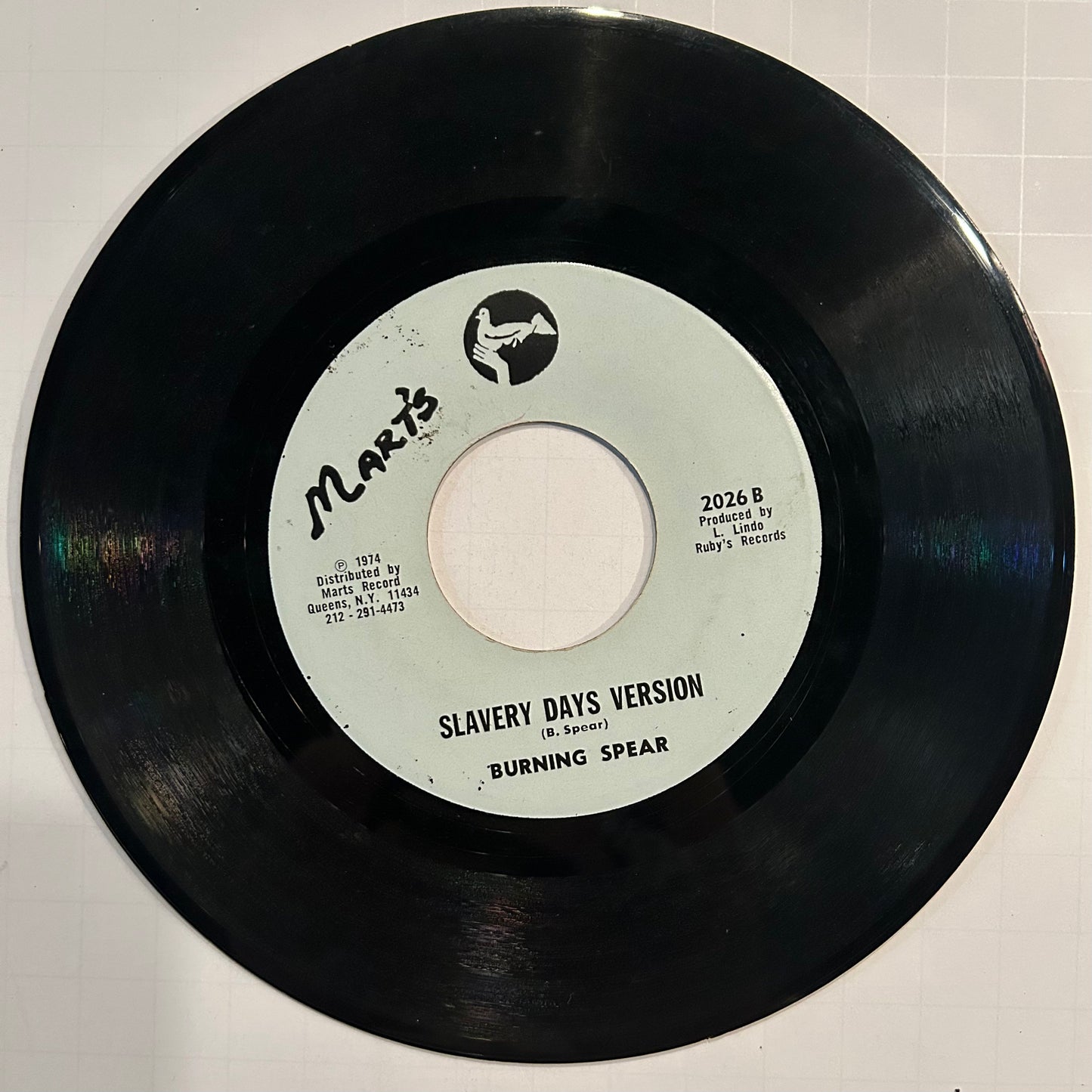 Burning Spear “Slavery Days” 7”