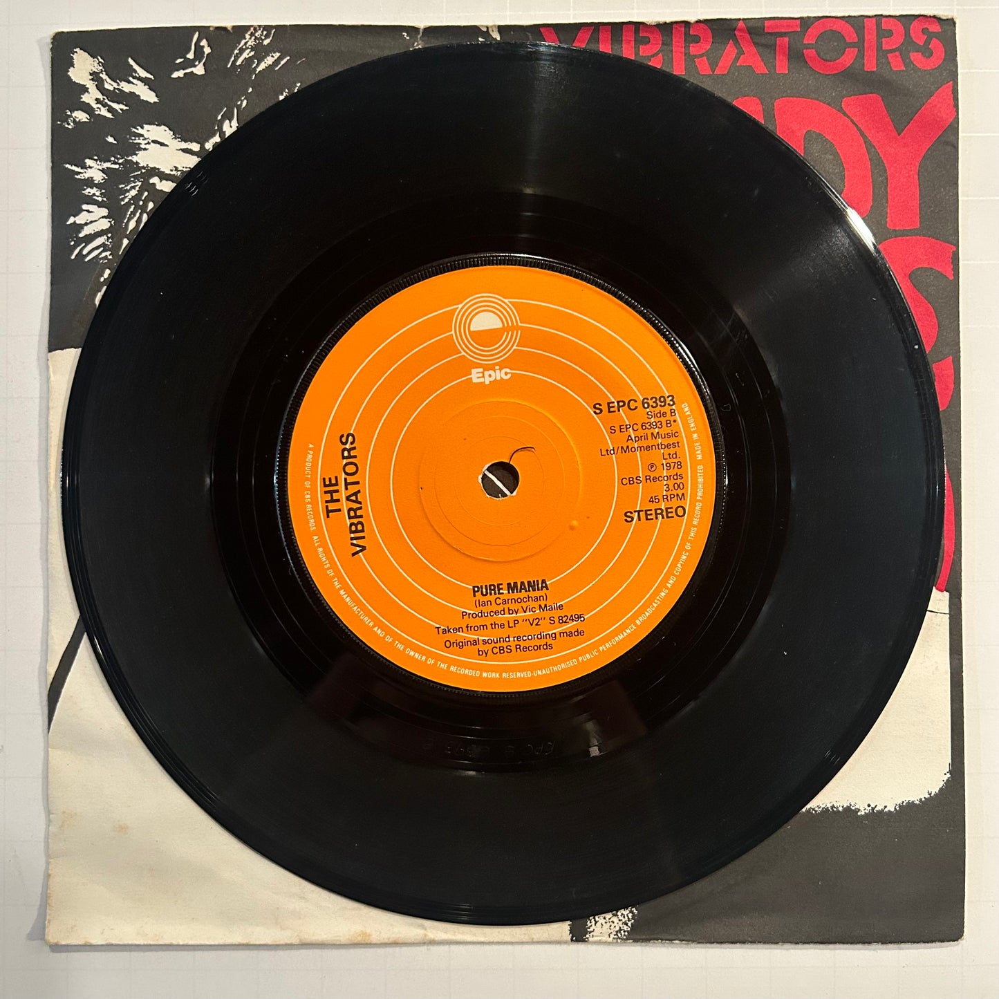 Vibrators “Judy Says / Pure Mania” 7”