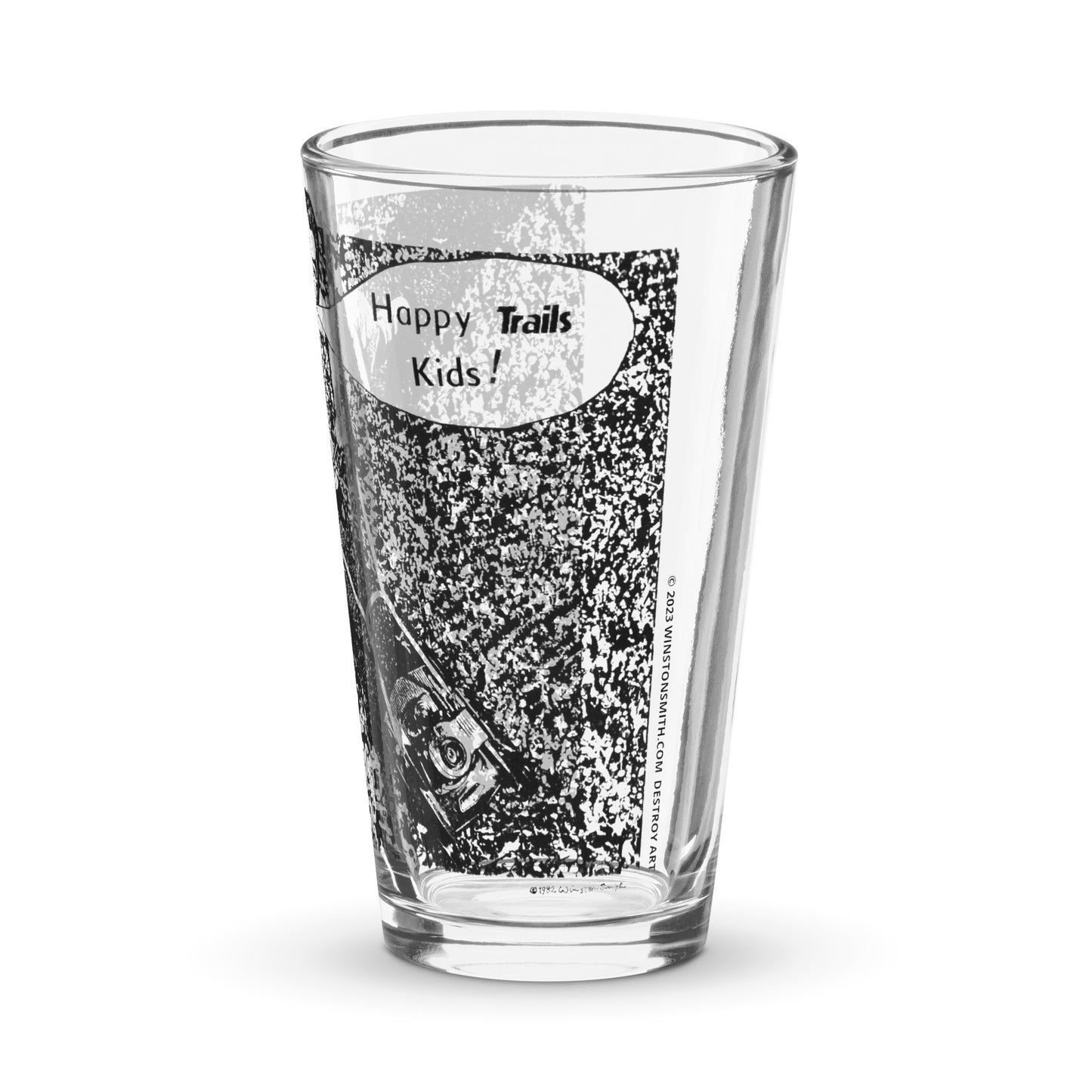 Winson Smith "Happy Trails" Pint Glass