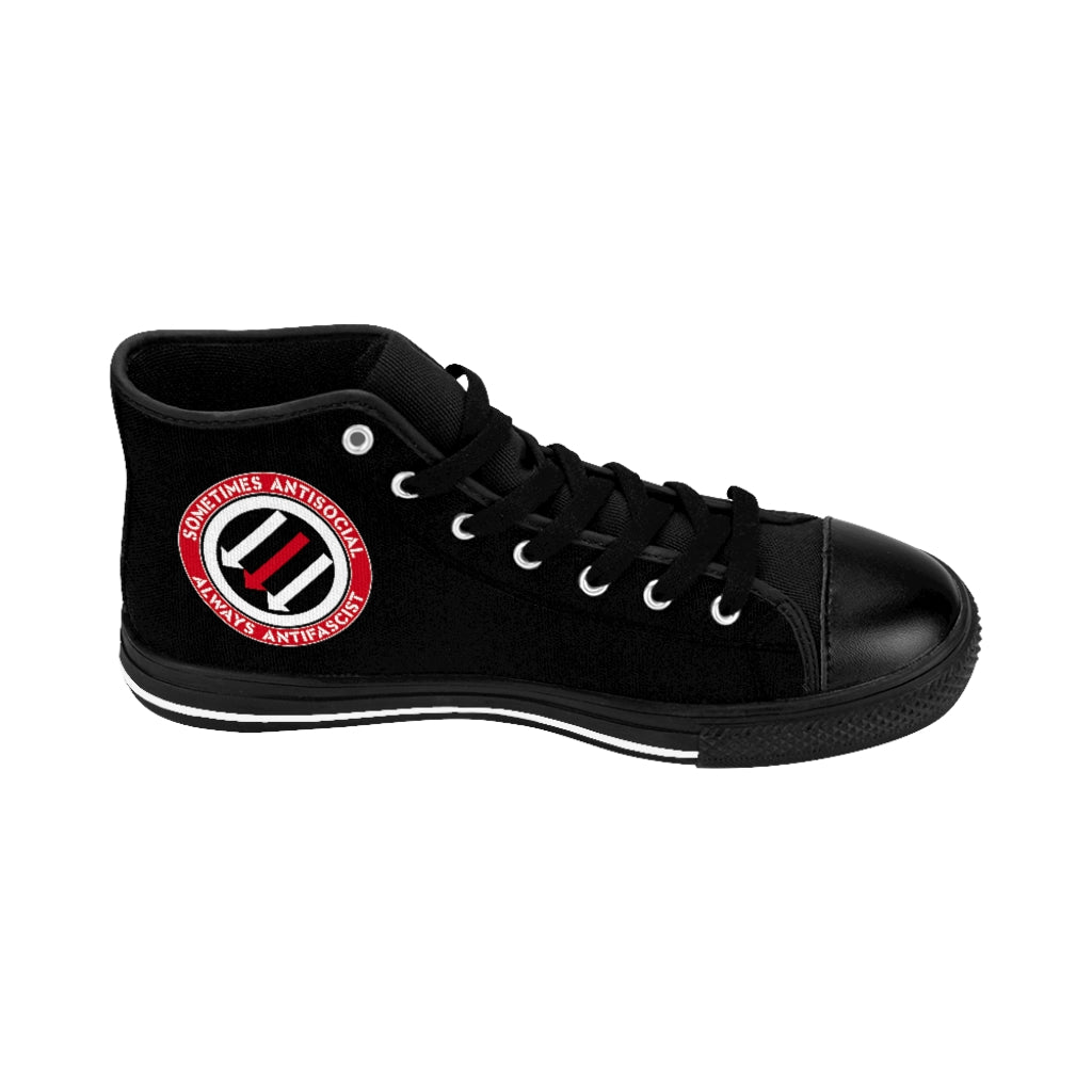 Stealworks "Sometimes Antisocial Always Antifascist" Men's High-top Sneakers