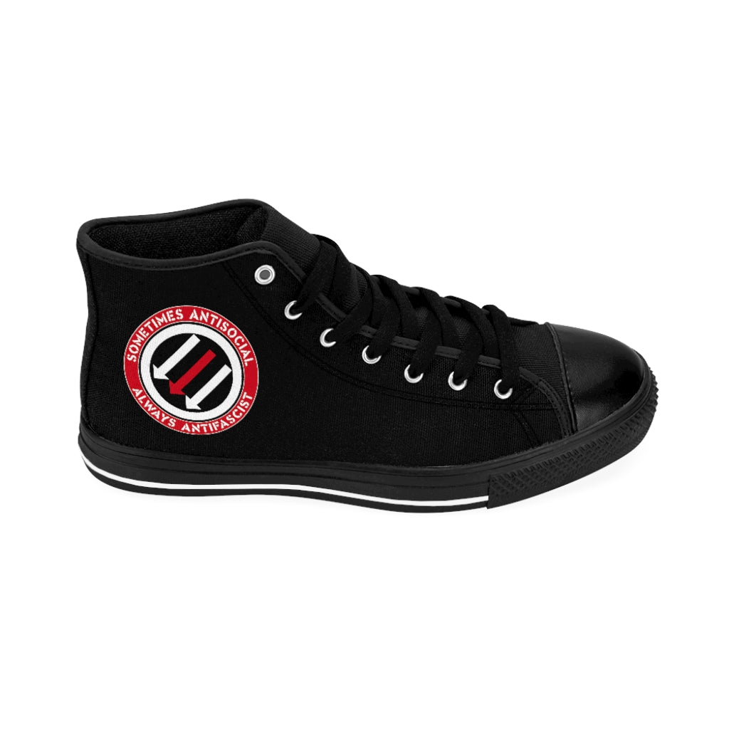 Stealworks "Sometimes Antisocial Always Antifascist" Men's High-top Sneakers