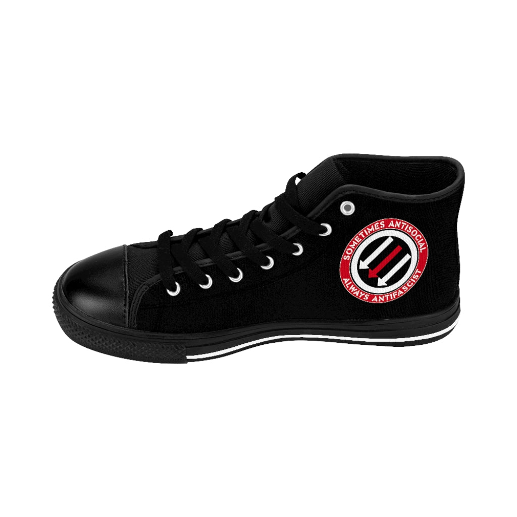 Stealworks "Sometimes Antisocial Always Antifascist" Men's High-top Sneakers