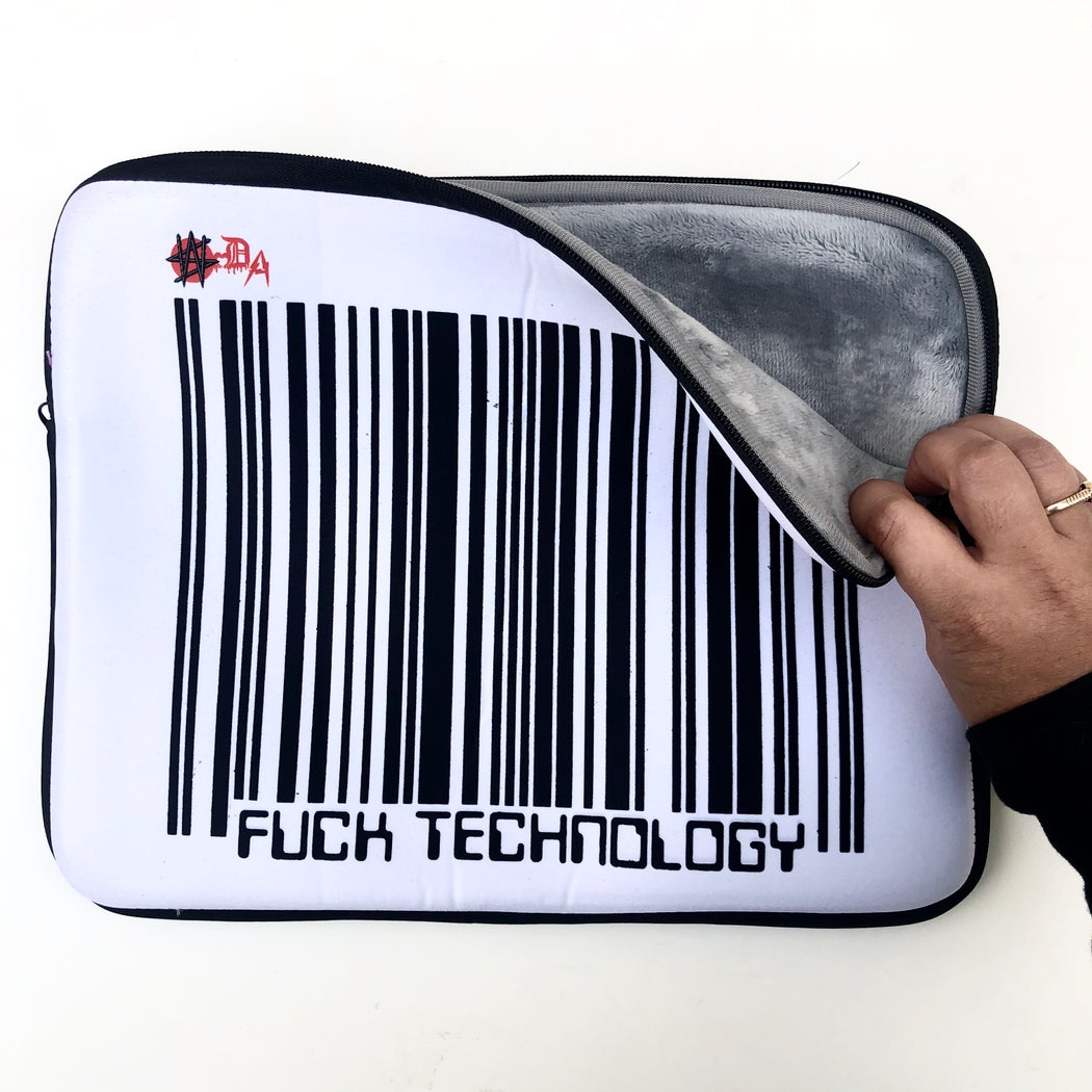 Winston Smith "Fuck Technology" Laptop Sleeve