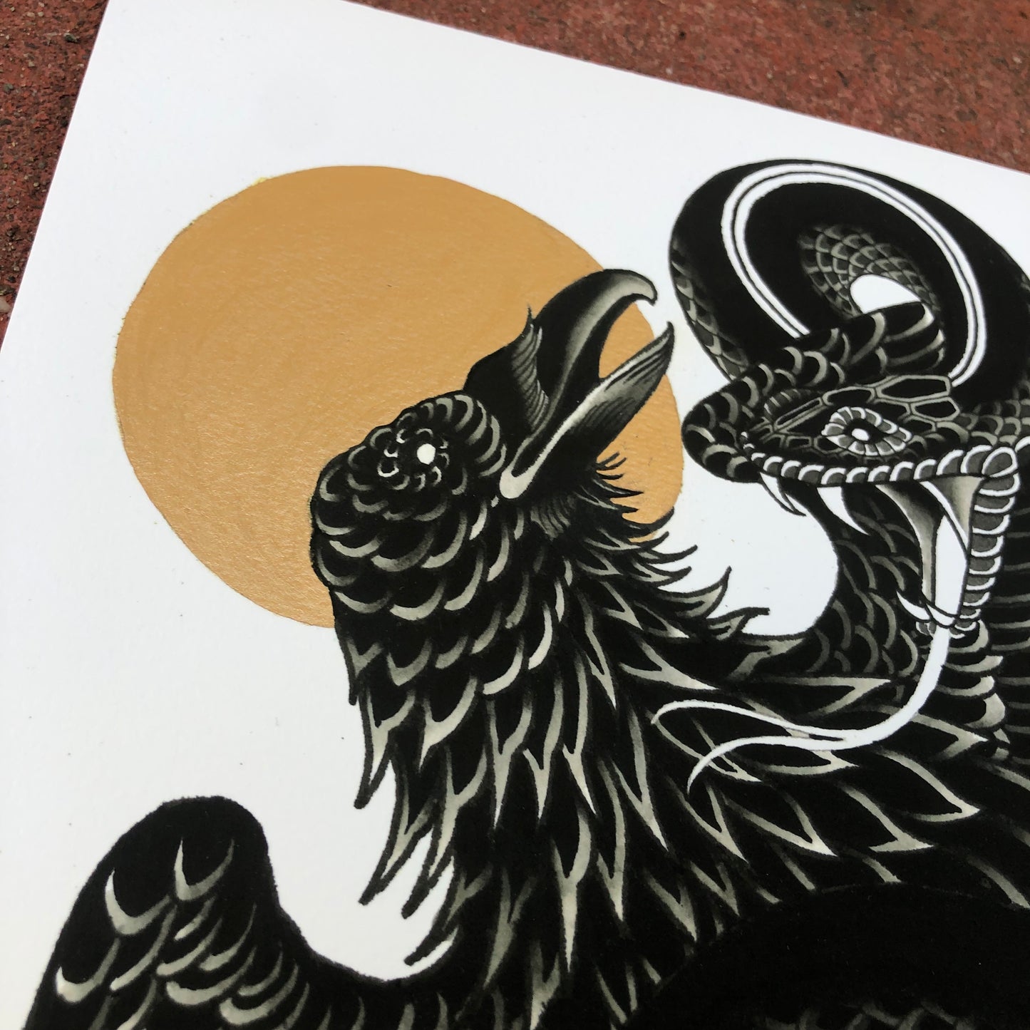 Phil Geck "Crow and Snake" Print (2021)