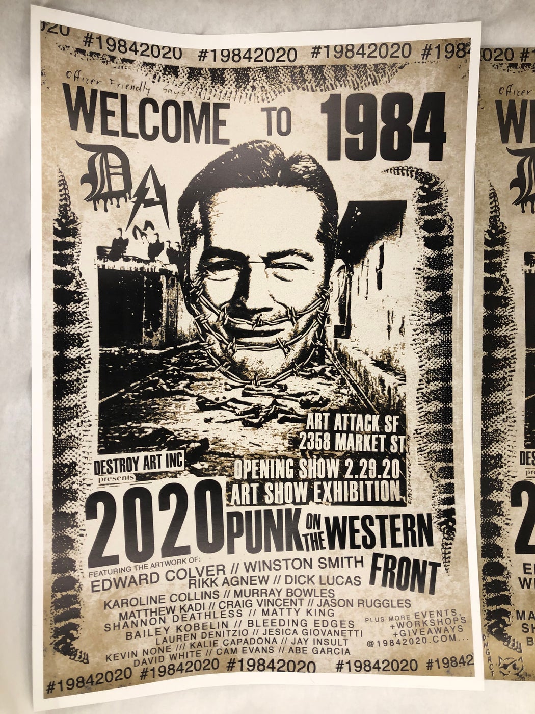 Welcome to 1984//2020: Punk on the Western Front" Art Exhibition Print (2020)