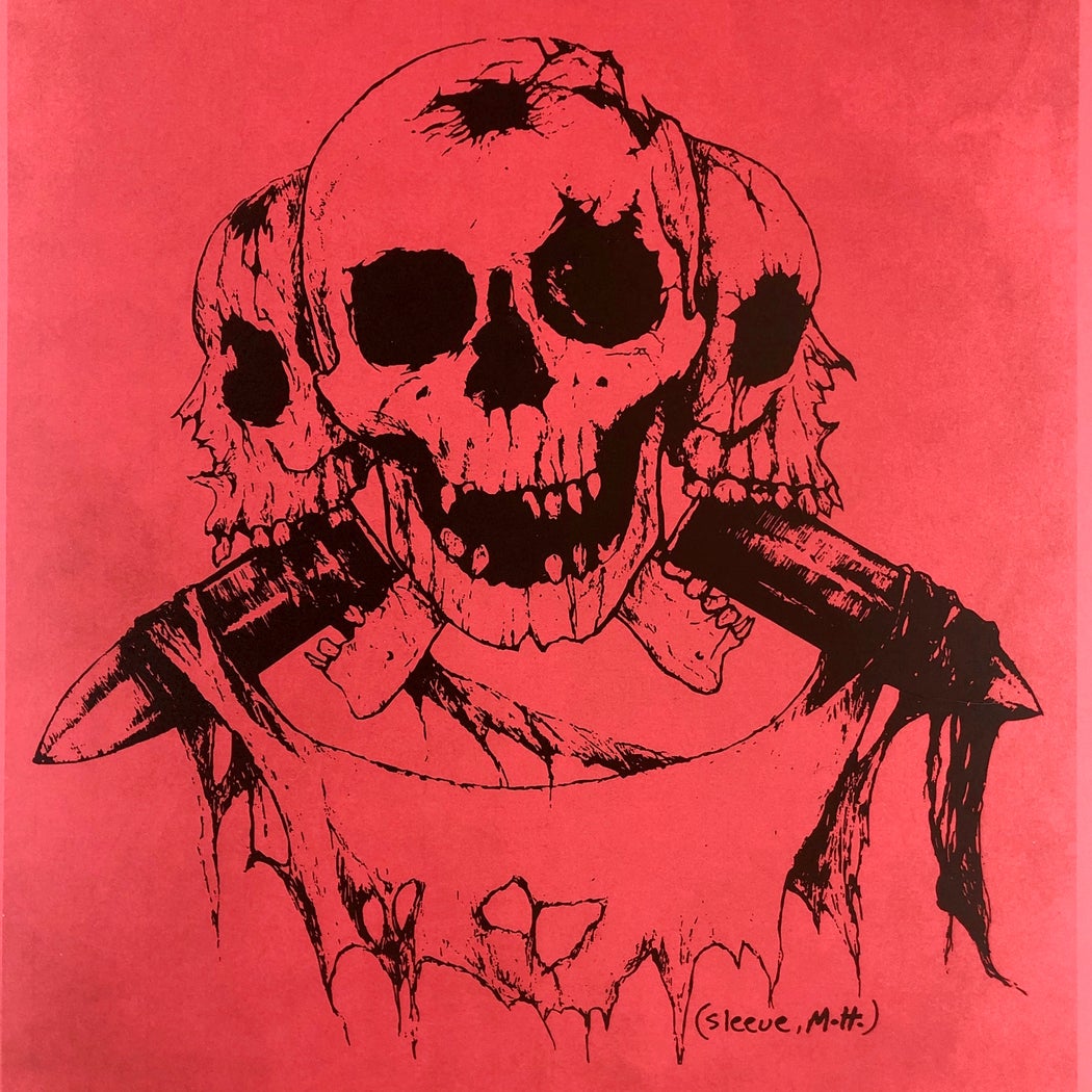 Martin H "Three Skulls" Red Print