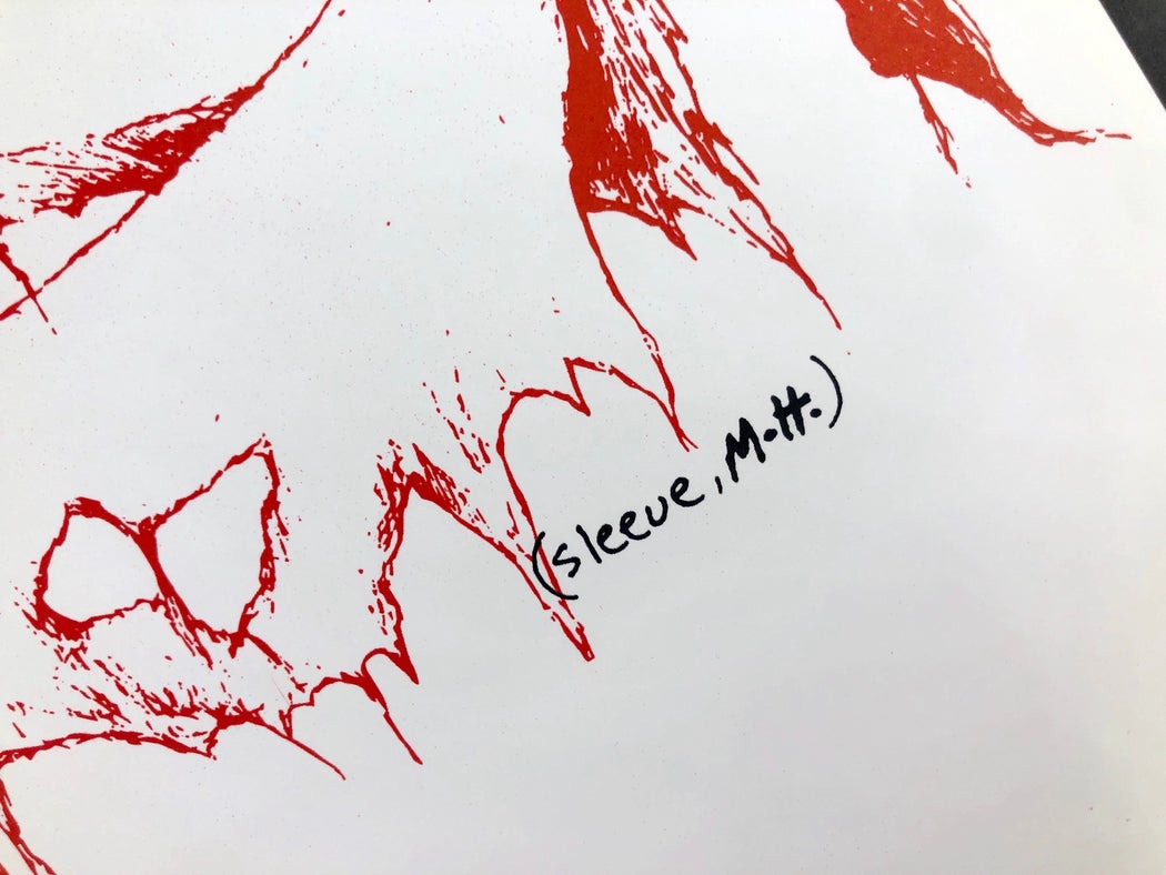 Martin H "Three Skulls" White & Red Poster