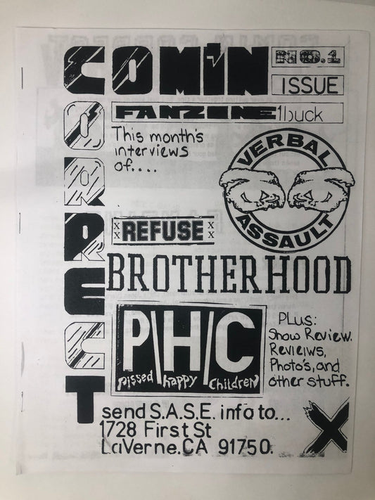 Ruben Preciado "Comin' Correct #1" Zine (1988/2020)