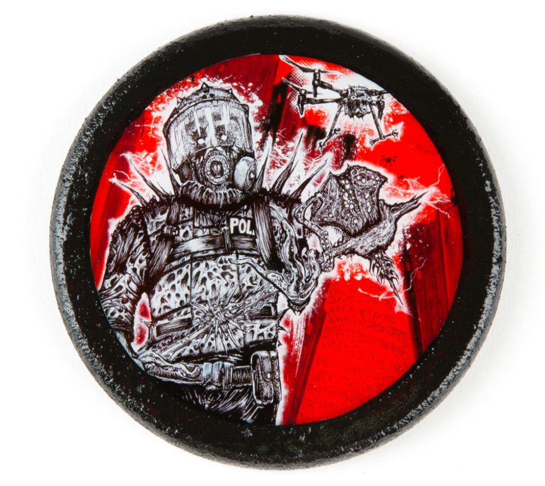 Dave Glass "End Human Pestilence" Resin Coaster