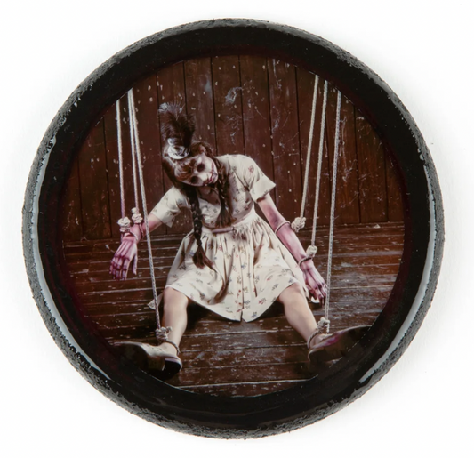 Kristen Grundy "Bend Me Shape Me #2" Resin Coaster