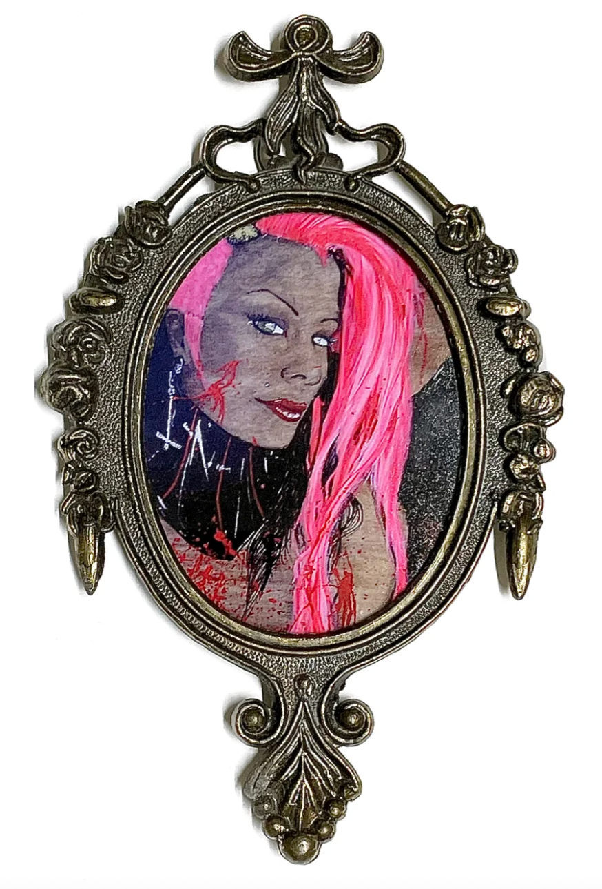 Dave Glass "Demonia" Print in Antique Frame