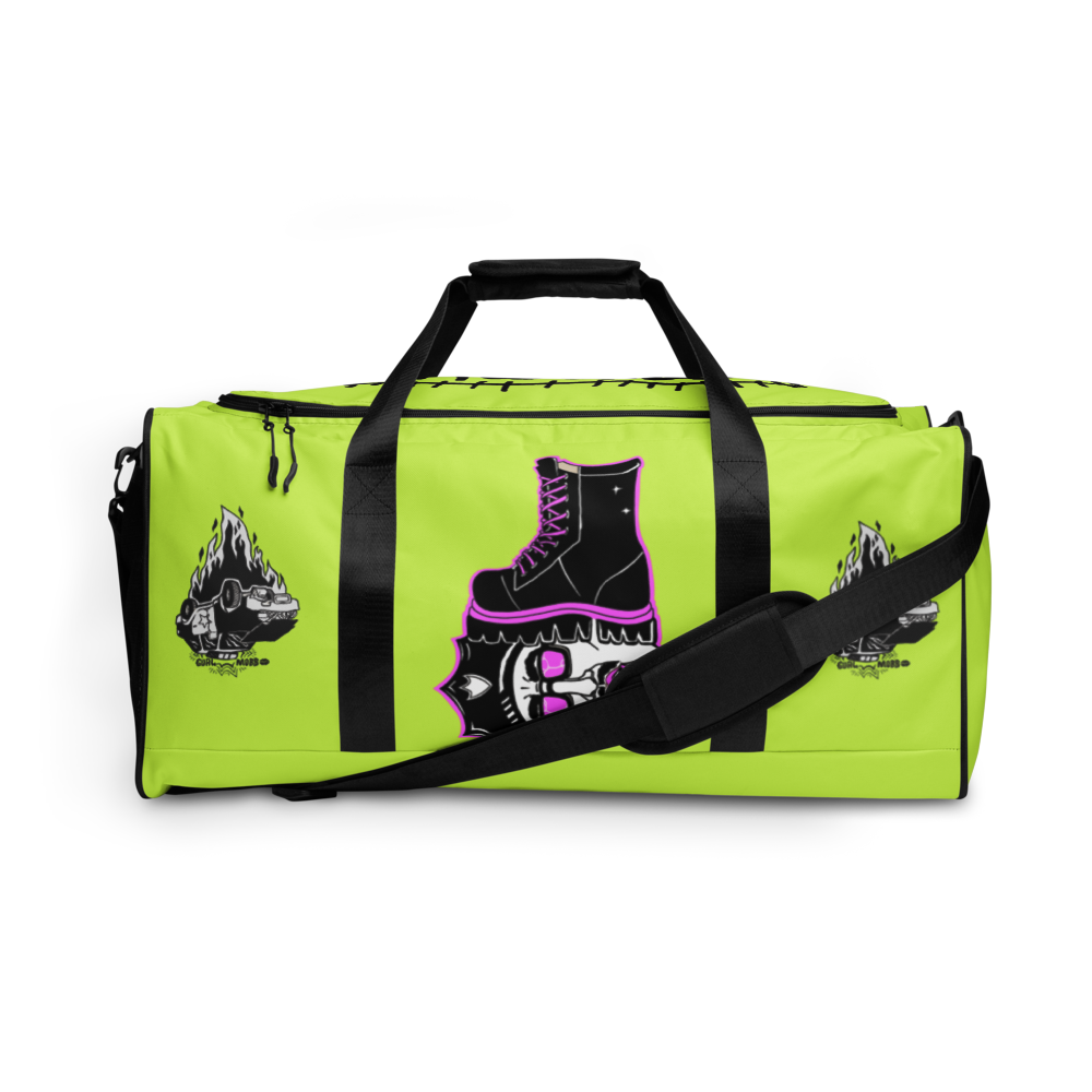 Girl Mobb "Cop Stomp / Burning Car" Duffle bag