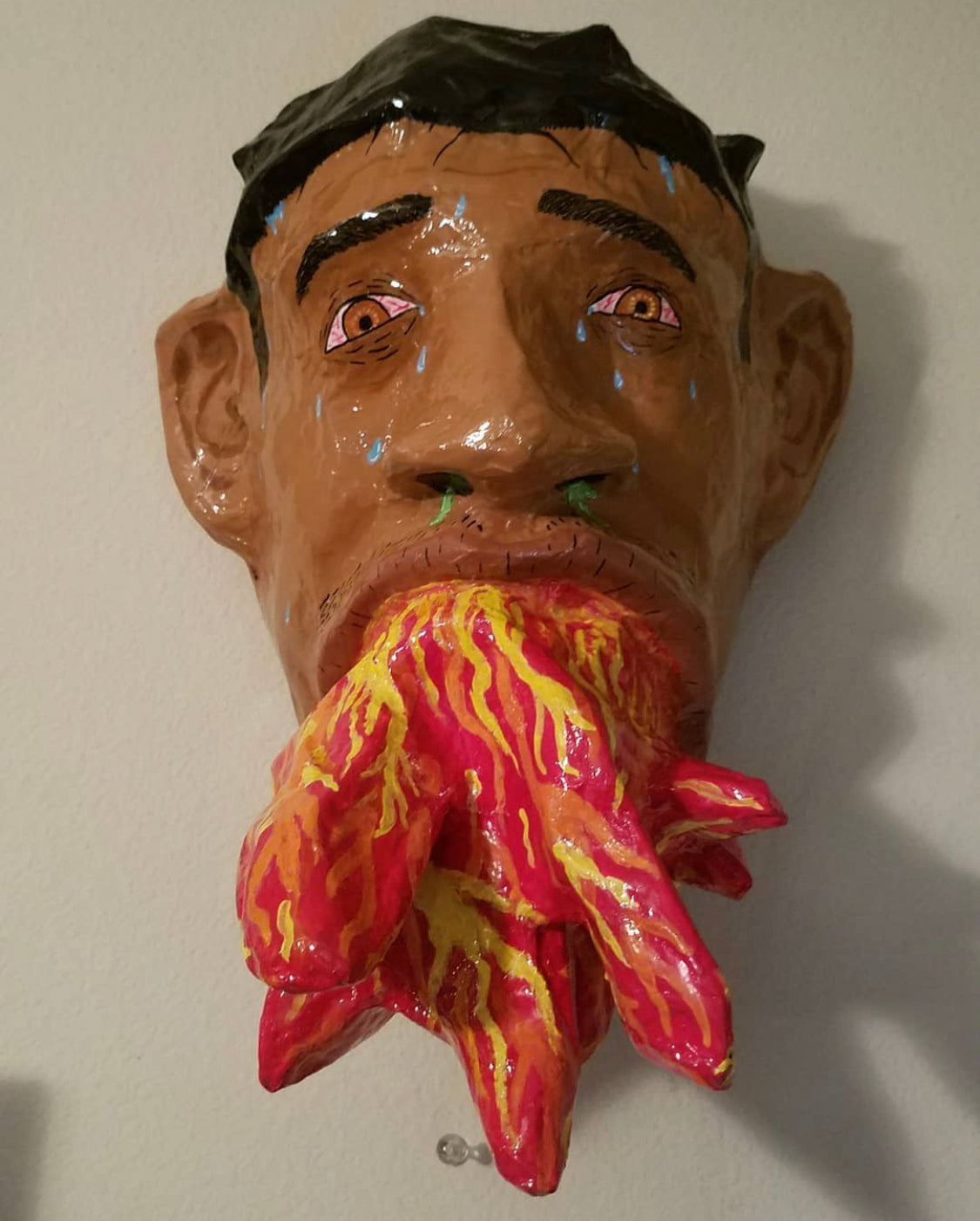 Oscar Rodriguez "El Enchilado" Mask Sculpture