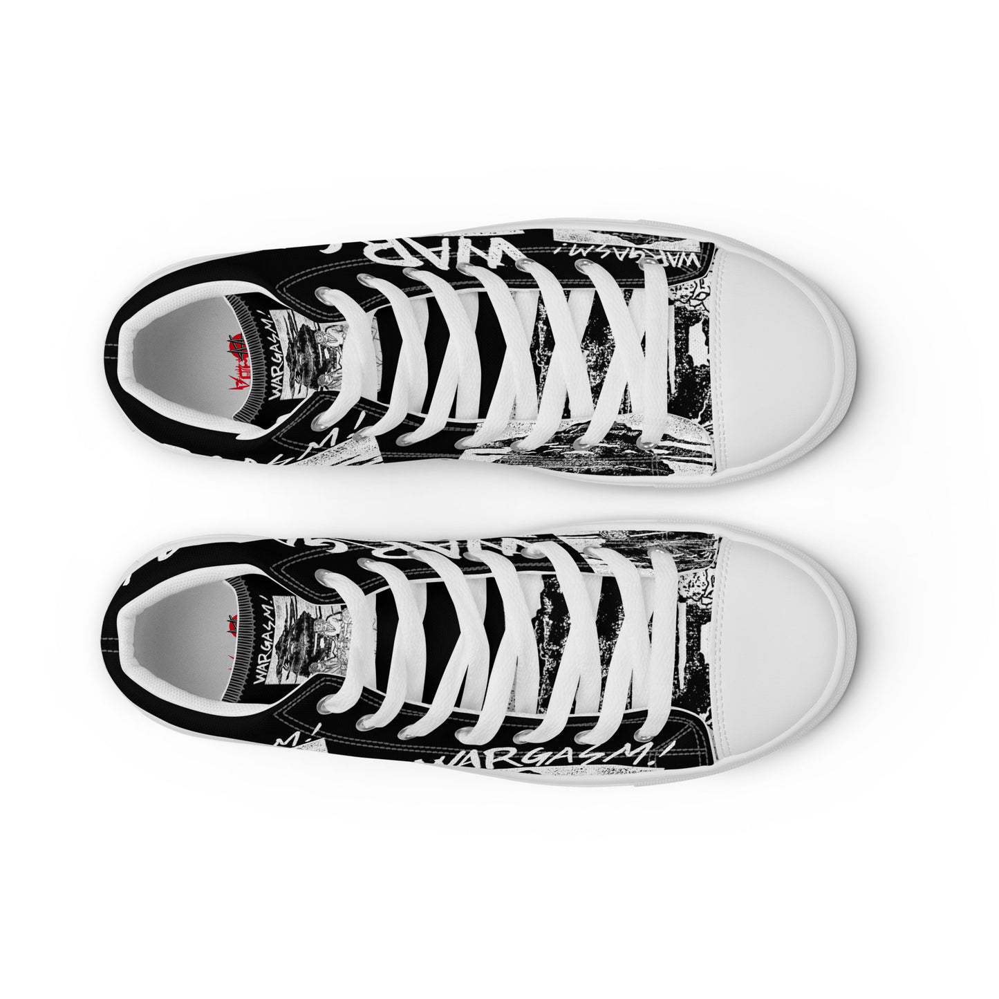 Winston Smith "Wargasm!" Men’s high top canvas shoes