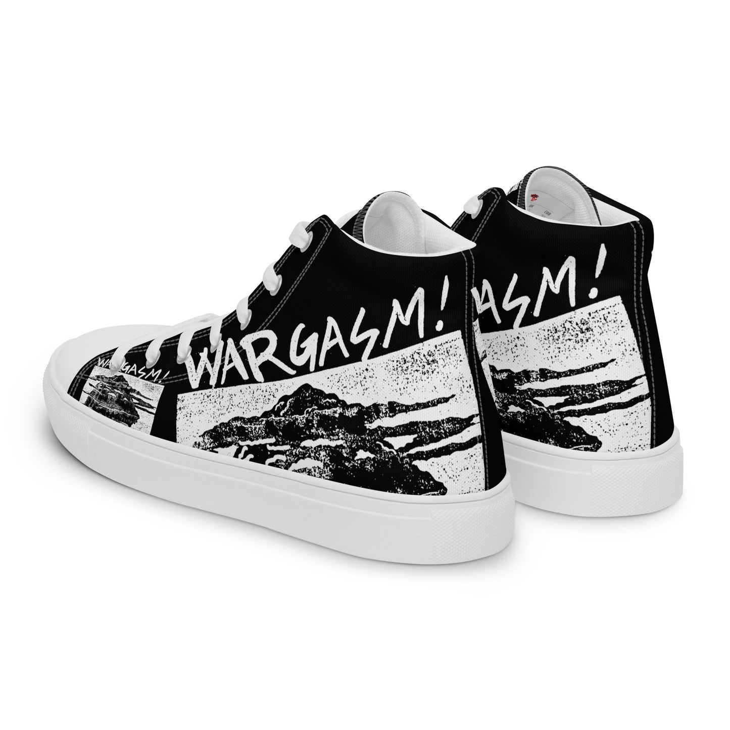 Winston Smith "Wargasm!" Men’s high top canvas shoes