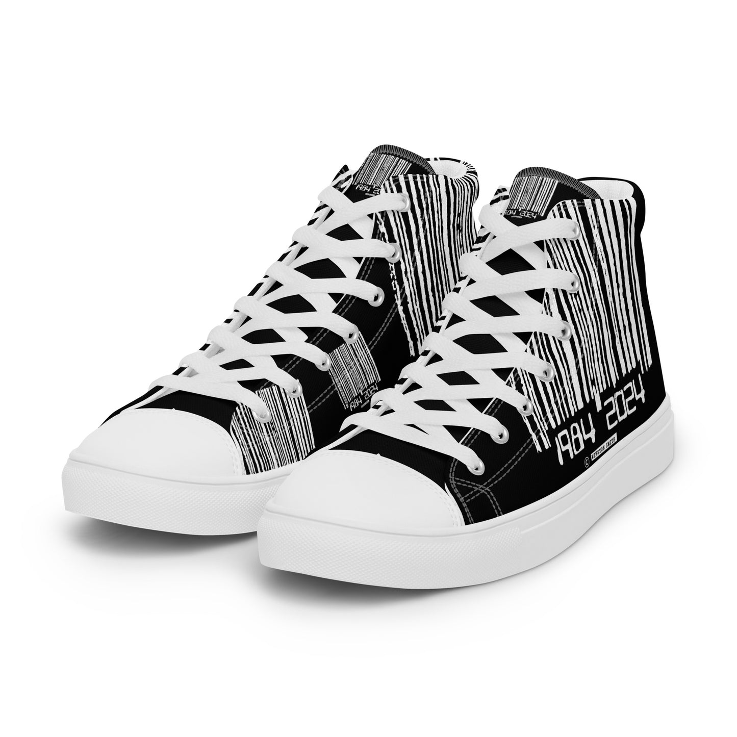 Winston Smith "1984 = 2024" Men’s high top canvas shoes