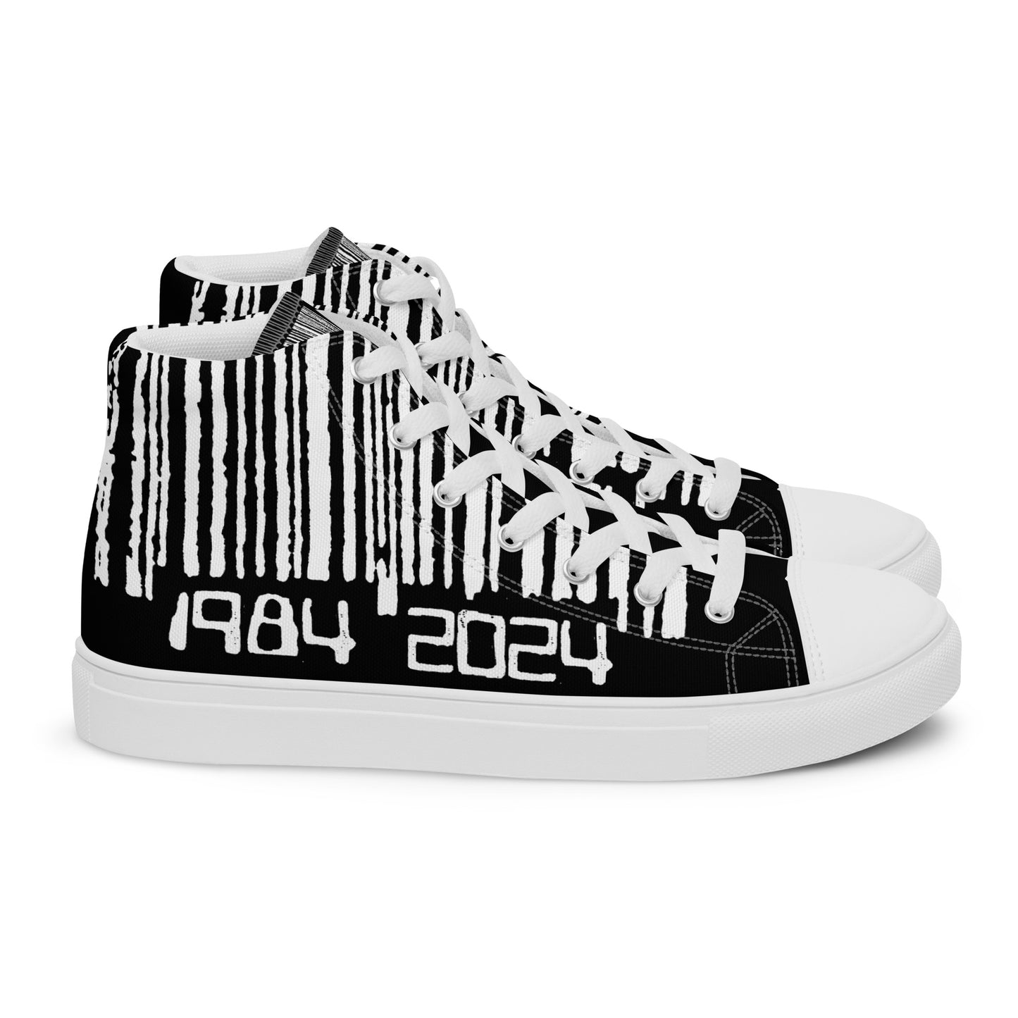 Winston Smith "1984 = 2024" Men’s high top canvas shoes