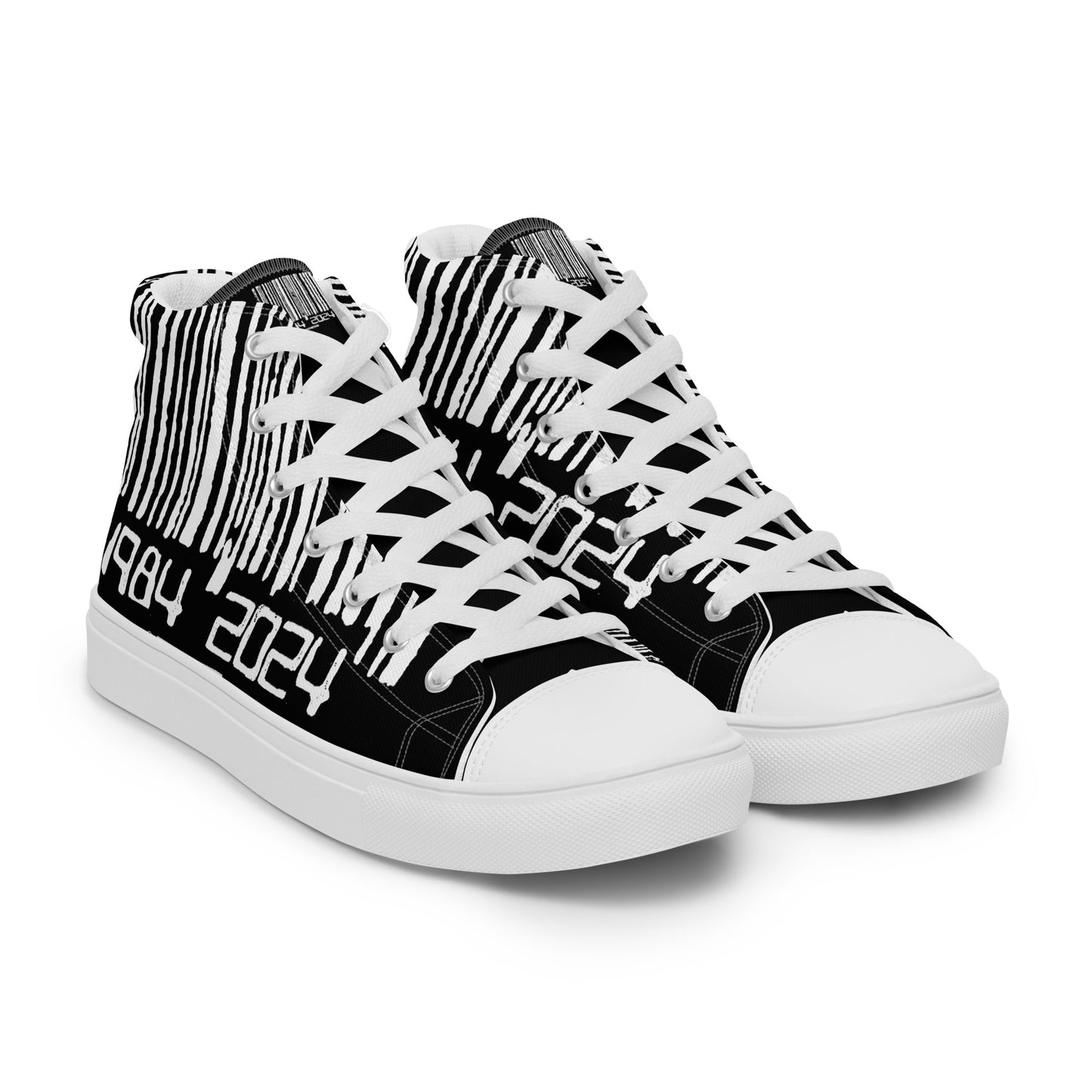 Winston Smith "1984 = 2024" Men’s high top canvas shoes