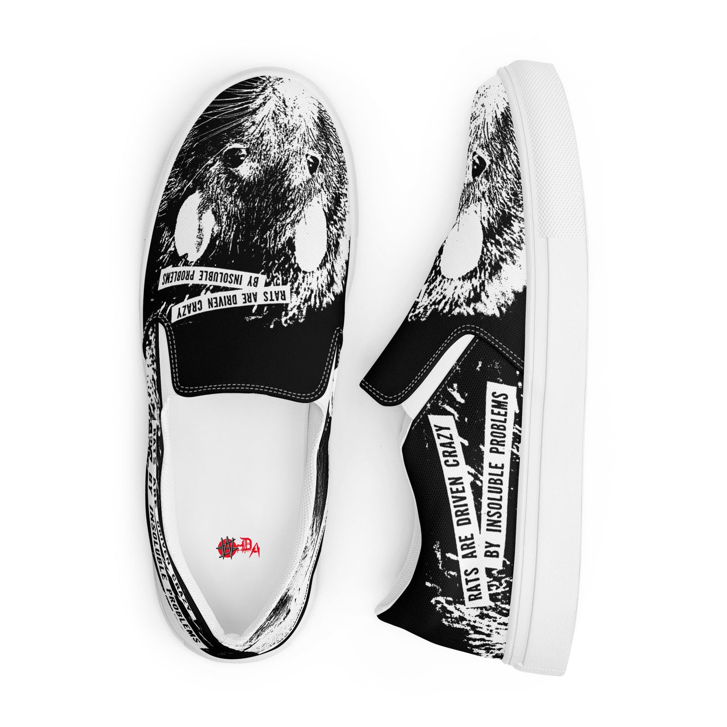 Winston Smith "Insoluble Problems" Men’s slip-on canvas shoes