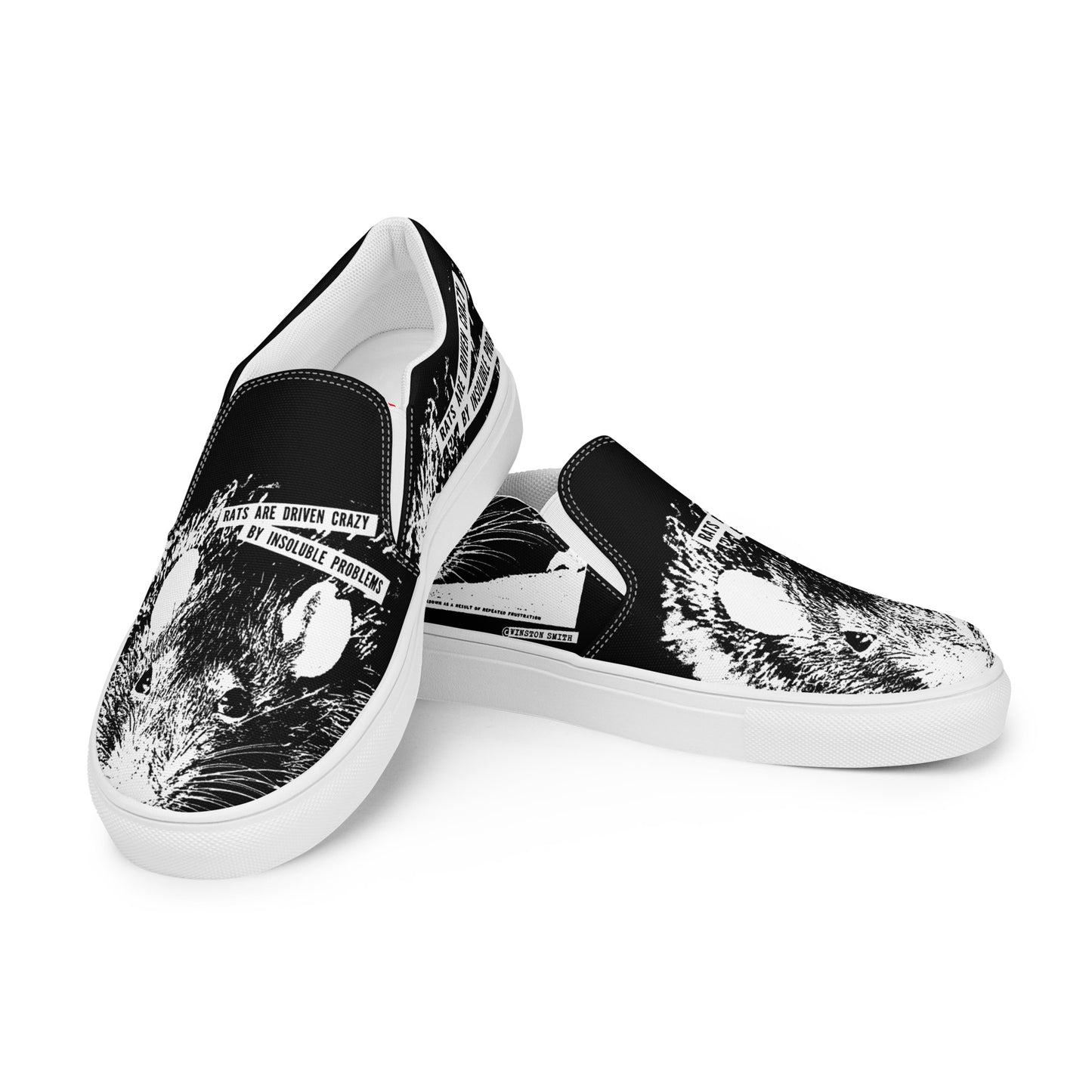 Winston Smith "Insoluble Problems" Men’s slip-on canvas shoes