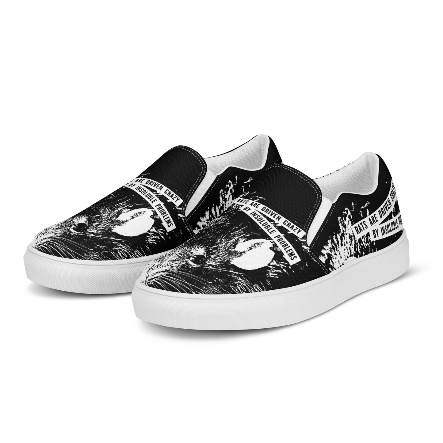 Winston Smith "Insoluble Problems" Men’s slip-on canvas shoes