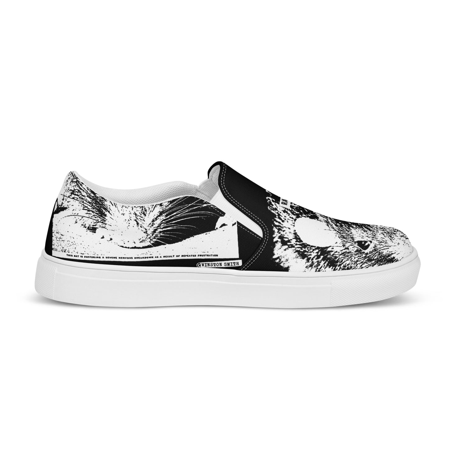 Winston Smith "Insoluble Problems" Men’s slip-on canvas shoes