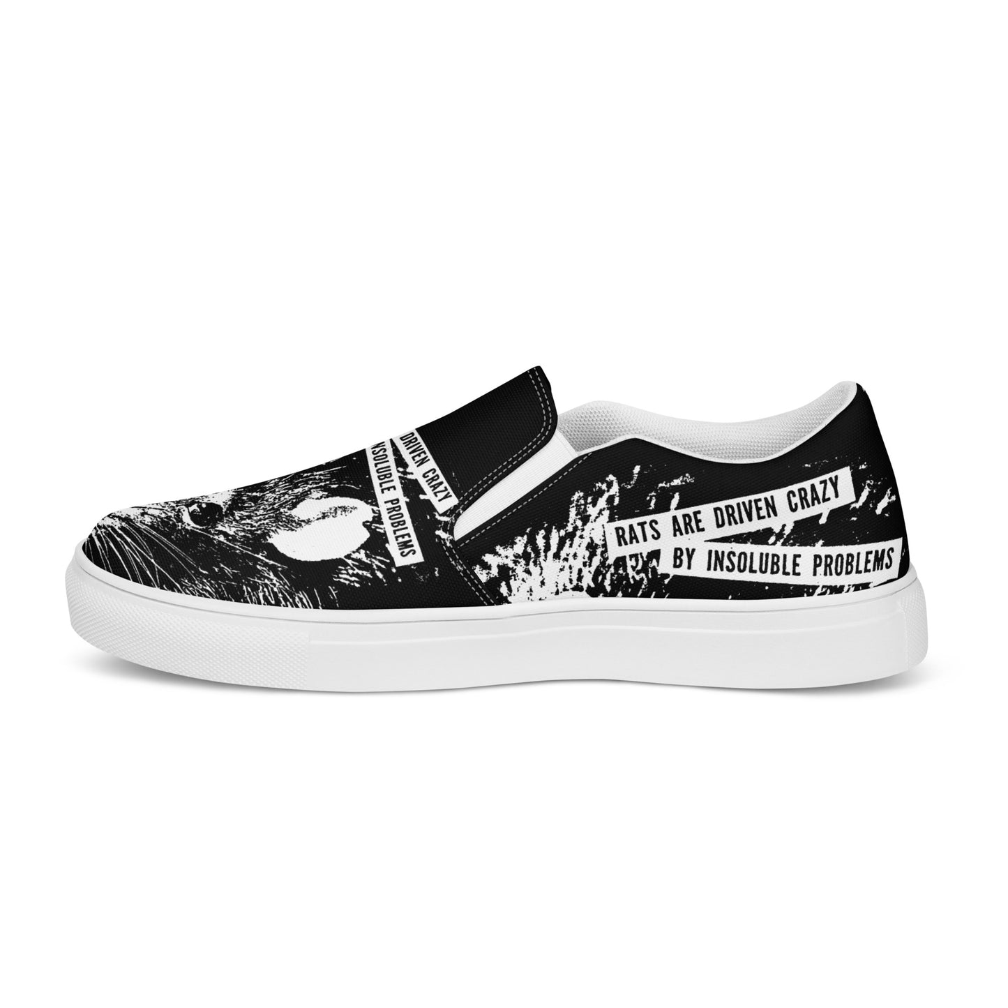 Winston Smith "Insoluble Problems" Men’s slip-on canvas shoes