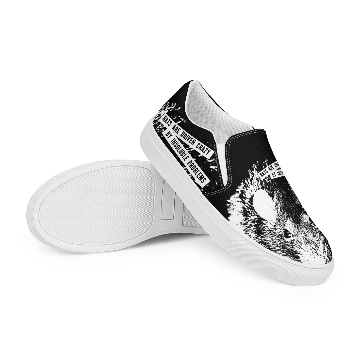 Winston Smith "Insoluble Problems" Men’s slip-on canvas shoes