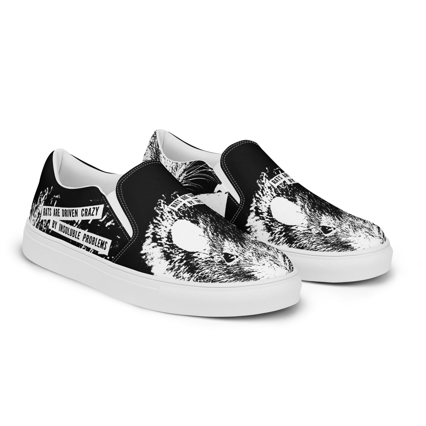 Winston Smith "Insoluble Problems" Men’s slip-on canvas shoes