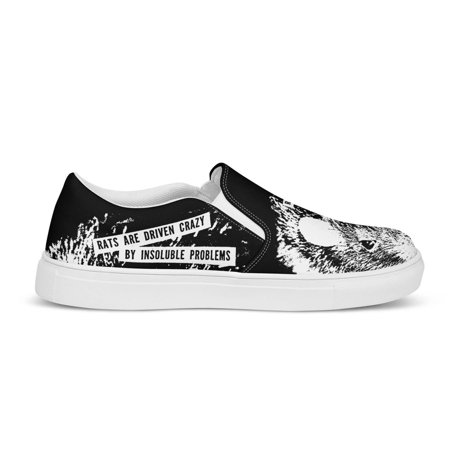 Winston Smith "Insoluble Problems" Men’s slip-on canvas shoes