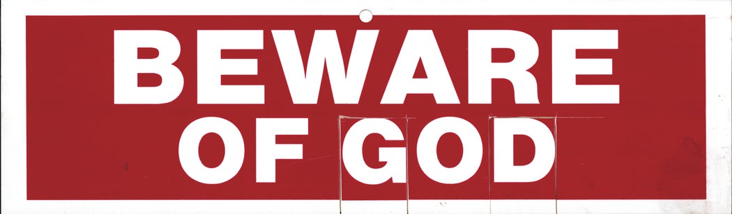 Edward Colver "Beware of God" Bumper Sticker (1985/2020)