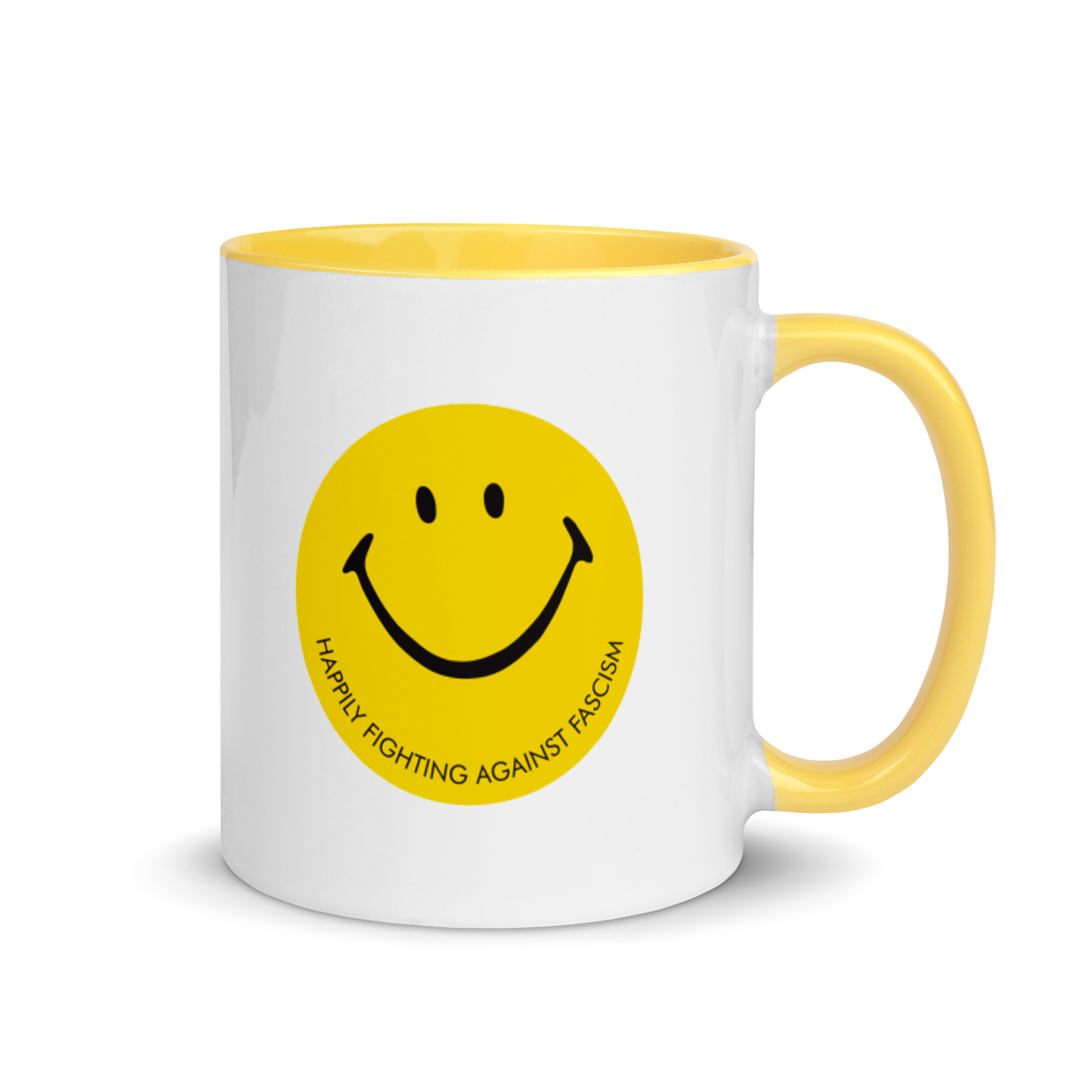 Stealworks "Happily Fighting Fascism" Mug