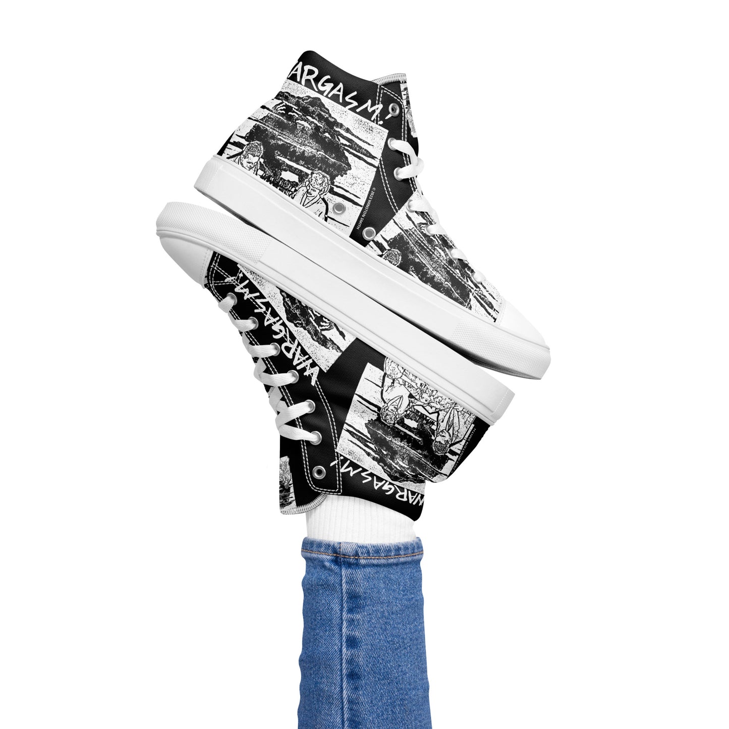 Winston Smith "Wargasm!" Women’s high top canvas shoes