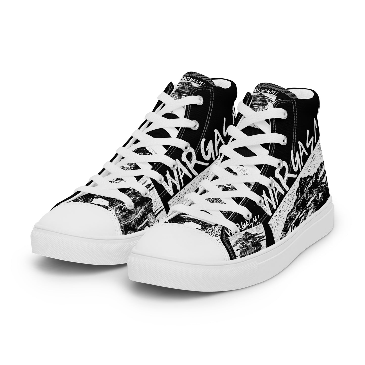 Winston Smith "Wargasm!" Women’s high top canvas shoes