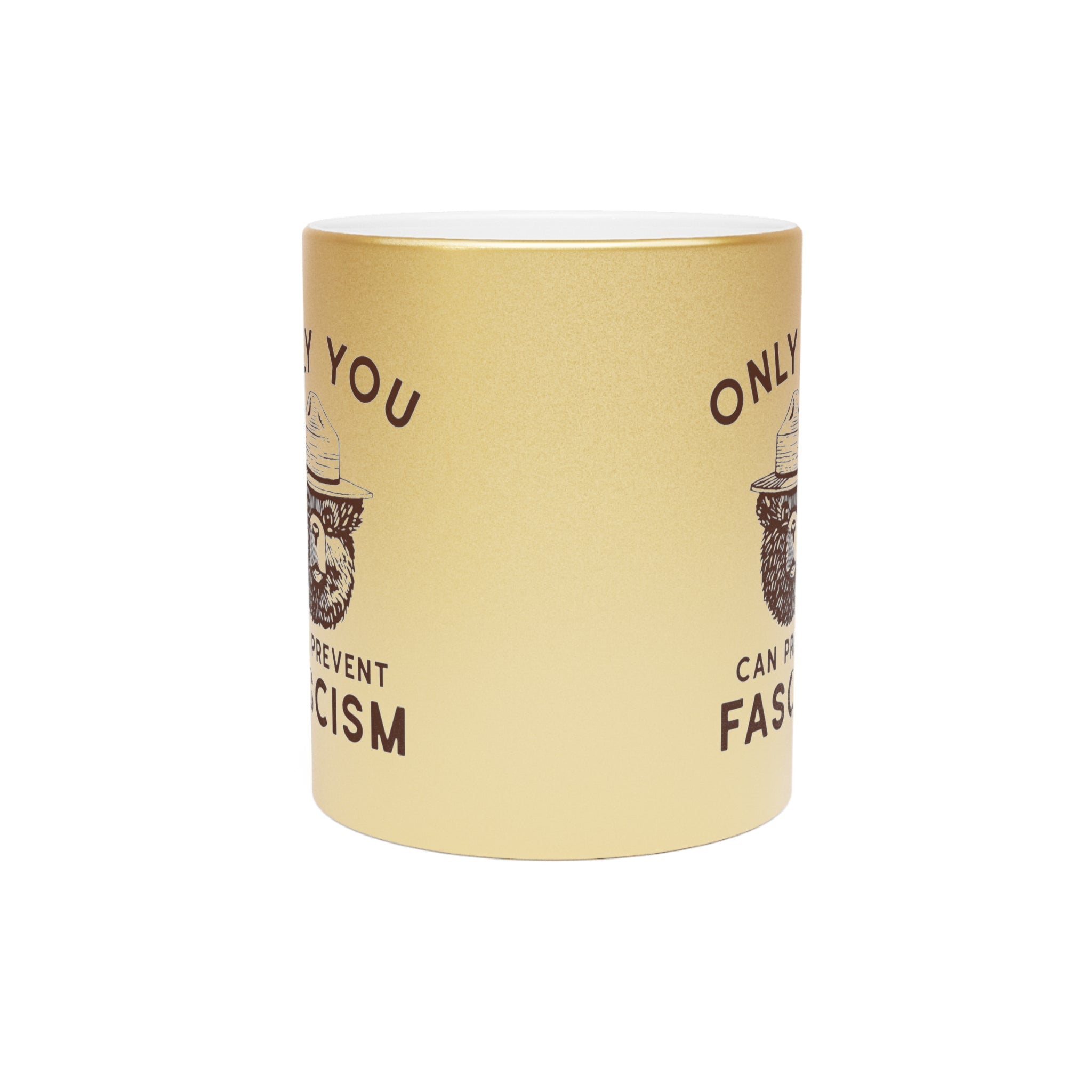 Stealworks "Smokey the Bear" Metallic Gold Mug