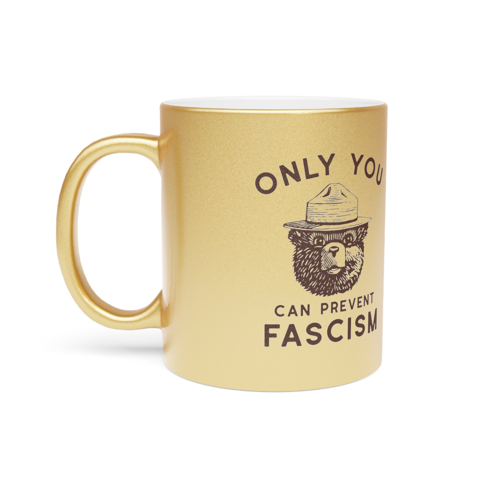 Stealworks "Smokey the Bear" Metallic Gold Mug