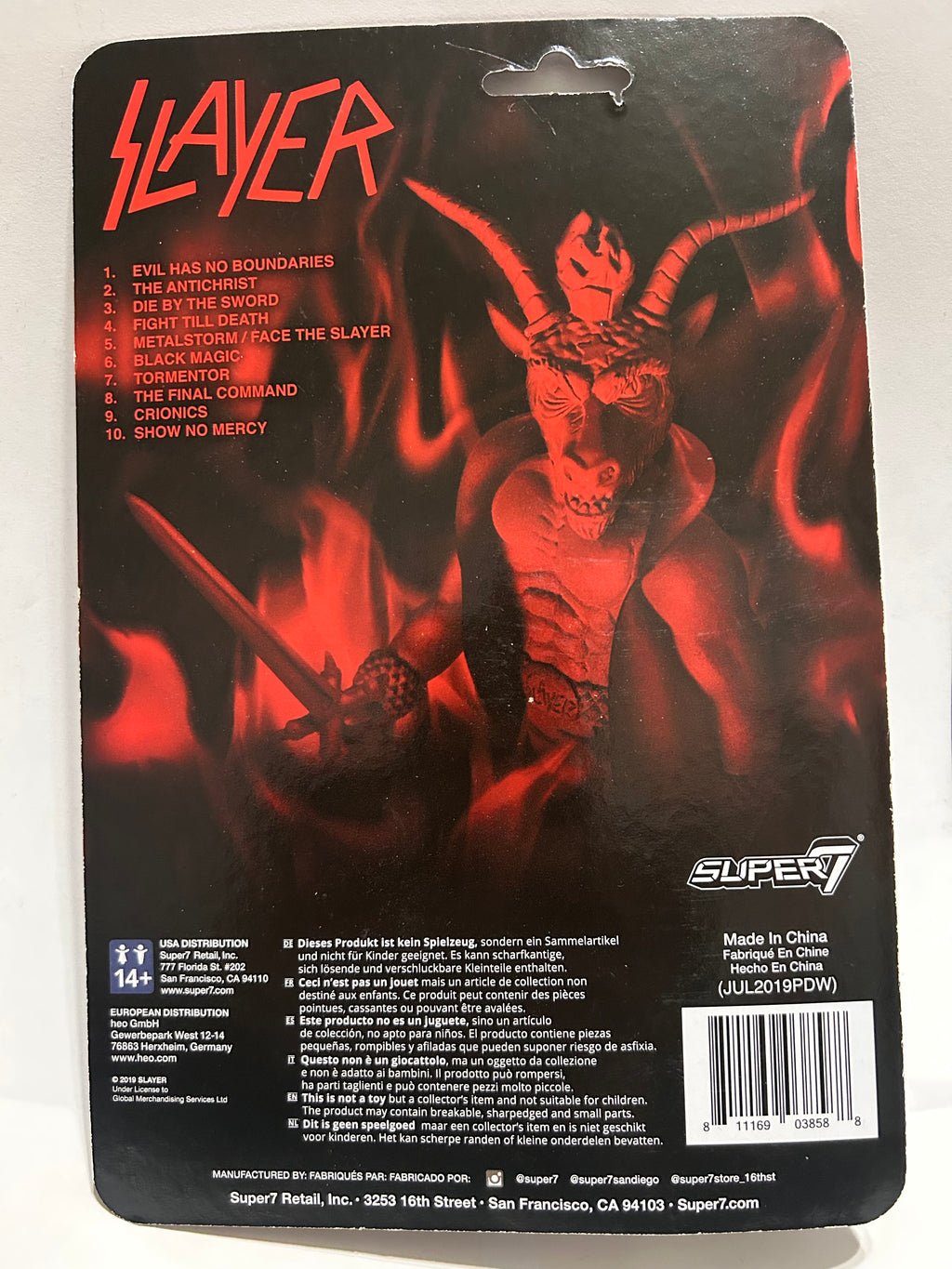 Slayer “Show No Mercy” Reaction Figure (used)