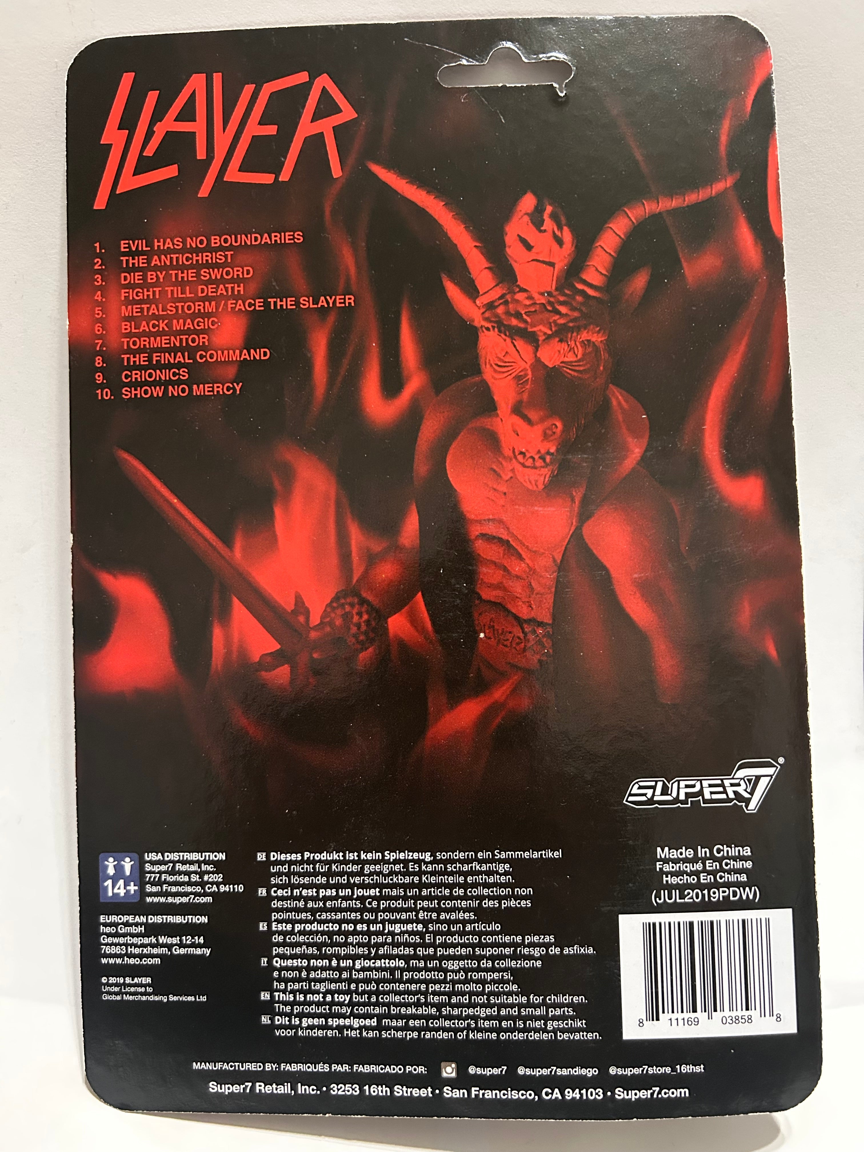 Slayer “Show No Mercy” Reaction Figure (used)