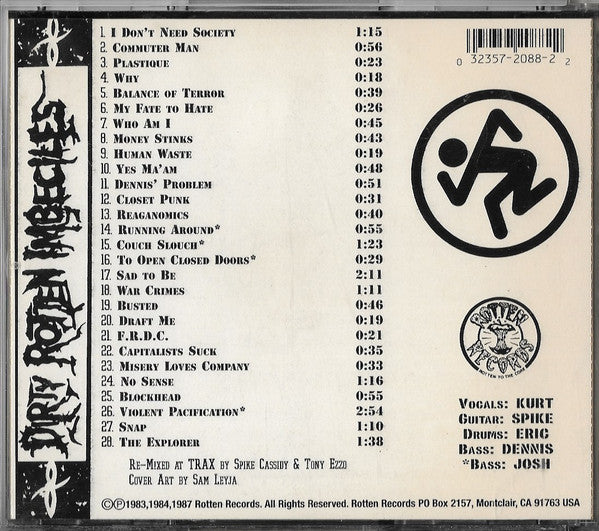DRI "Dirty Rotten LP" CD
