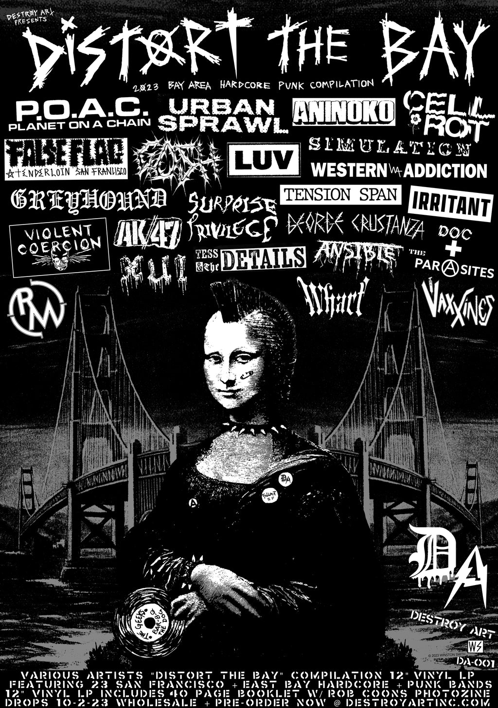 DISTORT THE BAY 12" LP COMPILATION