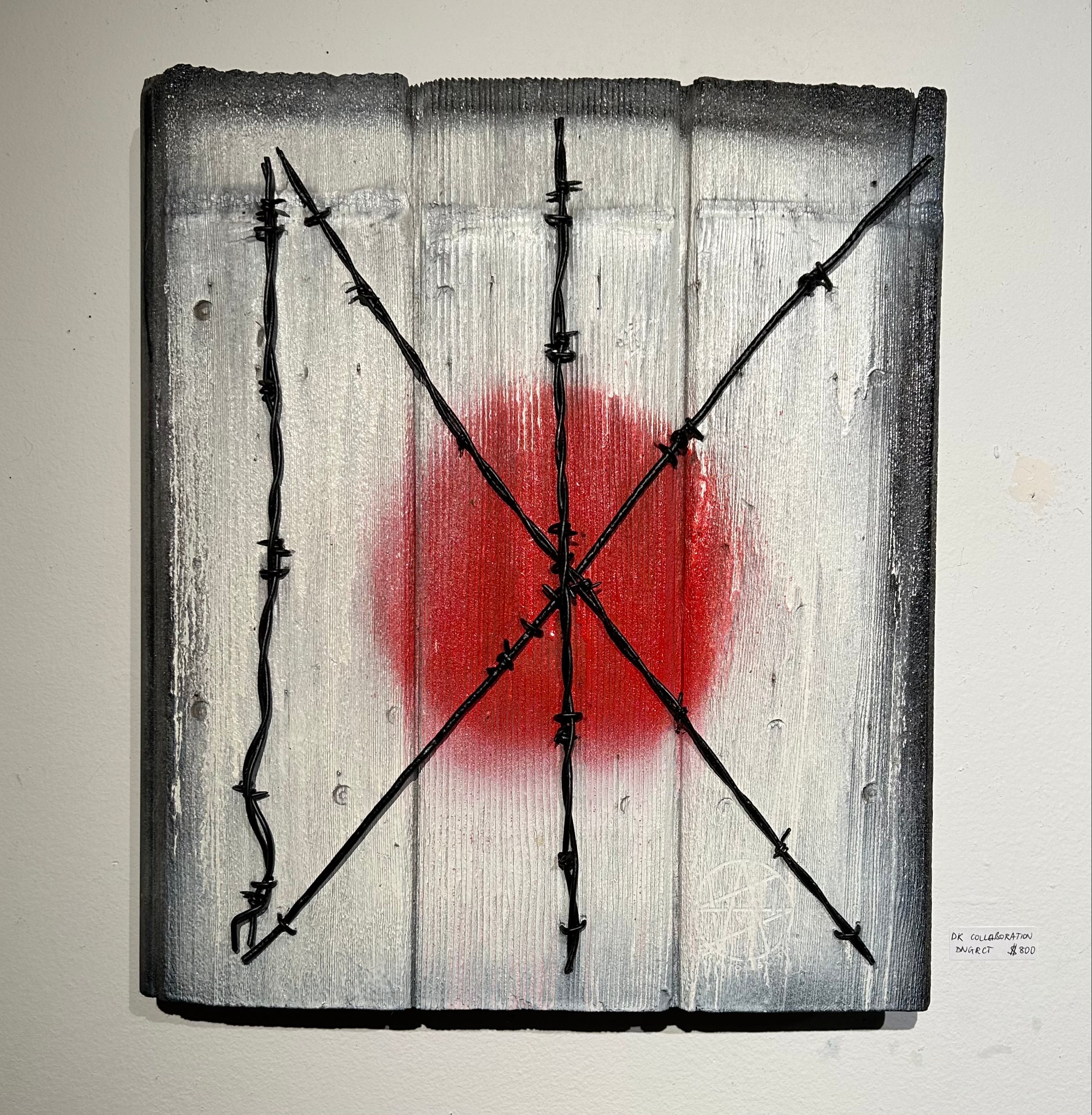 Winston Smith "DK" Barbwire on Wood (2023)