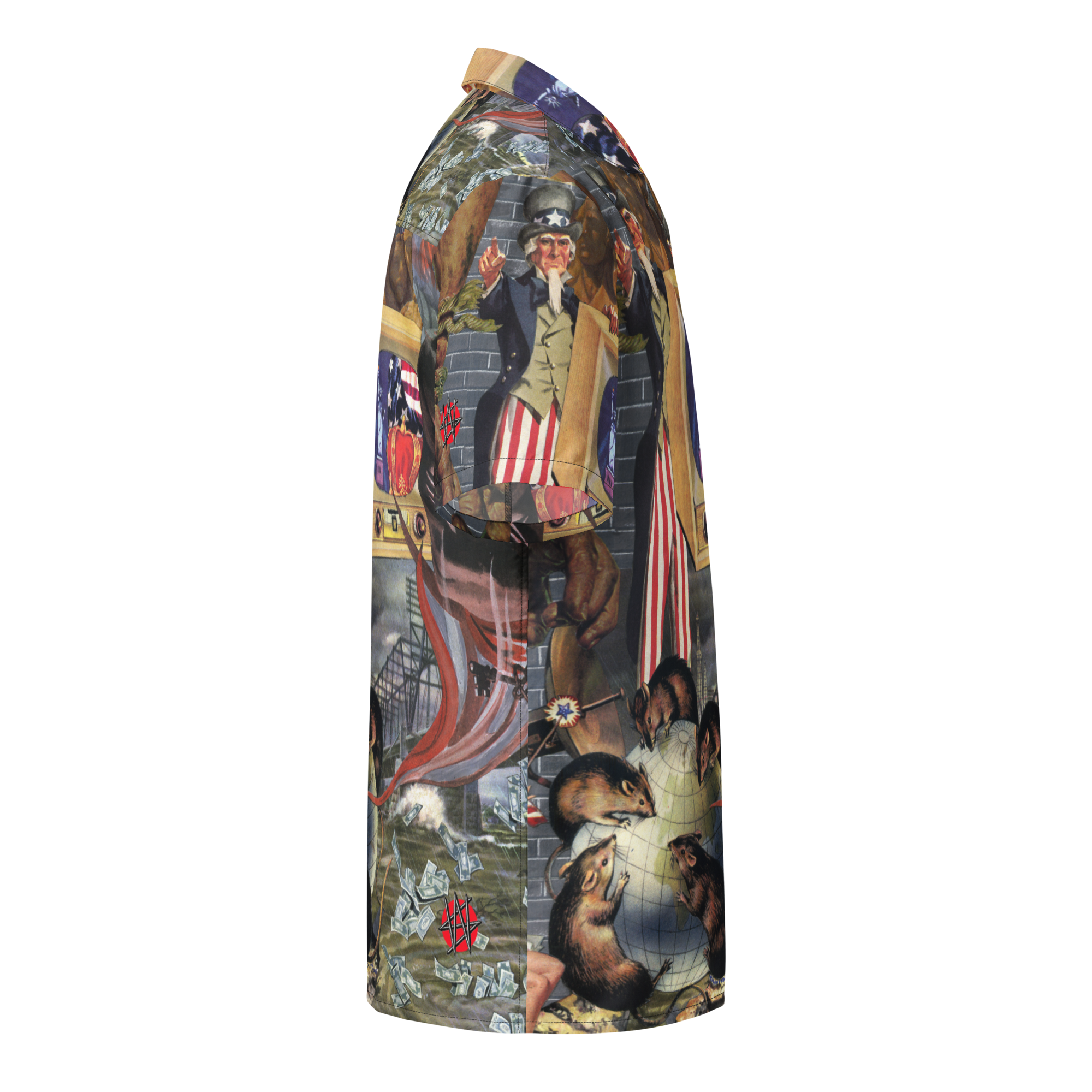 Winston Smith "Down The Drain" Unisex Button Shirt