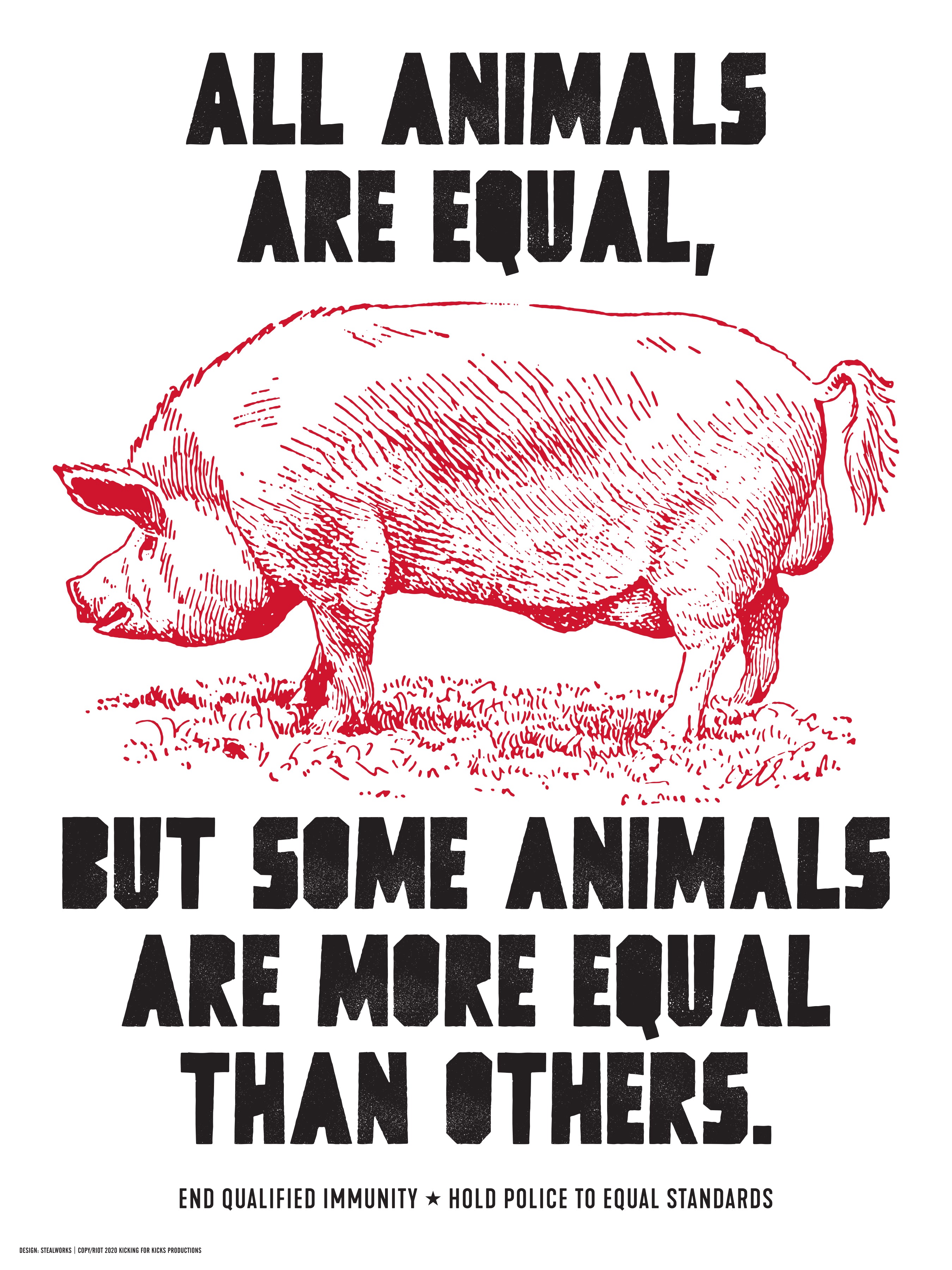 Stealworks "Unqualified Immunity" Benefit Art Print (2020)