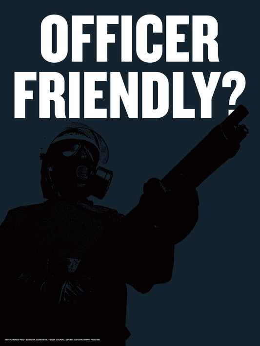 Stealworks "Officer Friendly?" Navy Blue Benefit Art Print (1991 / 2020)