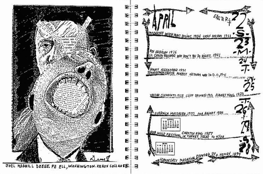 "The 1984 Calendar of Olympic Games, Music & Orwellian Dates" by Michael Hyatt & Exene Cervenka + 53 Mail Artists from Around The World