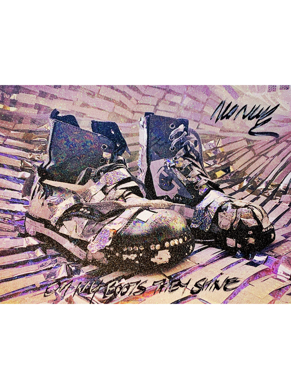 Monkey "Dazzle Boots" Print
