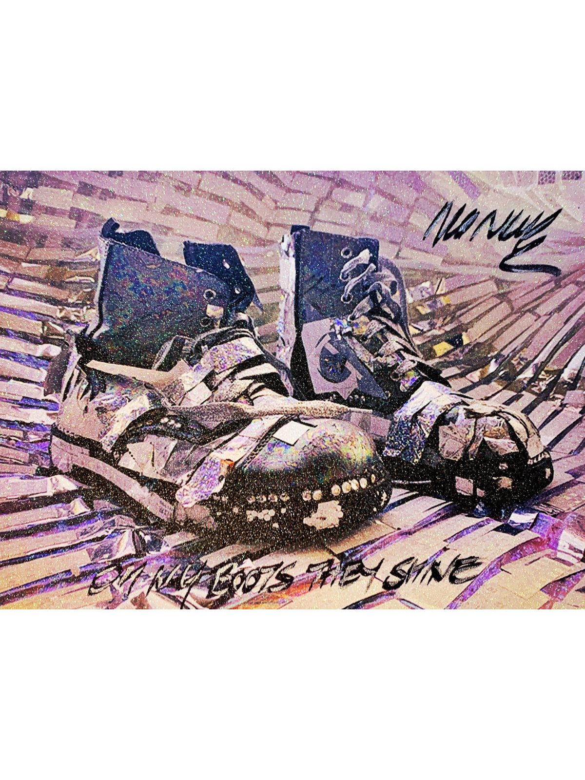 Monkey "Dazzle Boots" Print