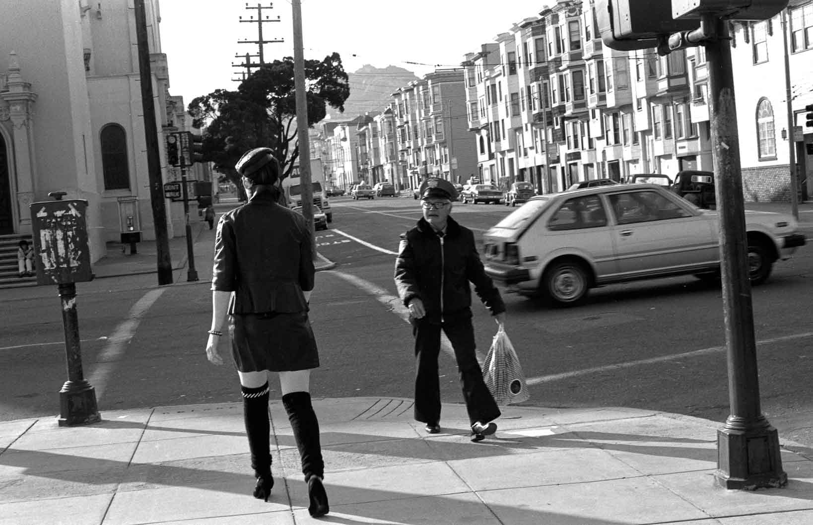Jeanne Hansen "16th Street Showdown" Silver Gelatin Print (1982)